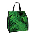 Green Fern Leaf Print Insulated Lunch Tote