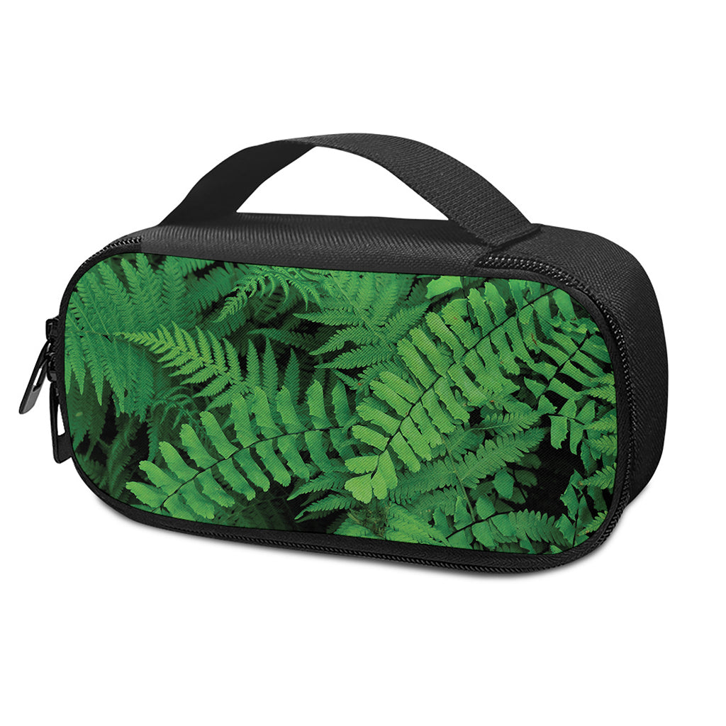 Green Fern Leaf Print Insulin Cooler Travel Case