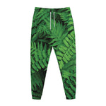 Green Fern Leaf Print Jogger Pants