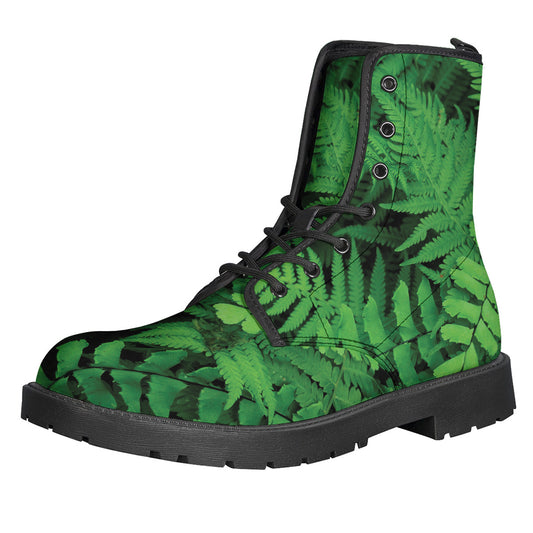 Green Fern Leaf Print Backpack
