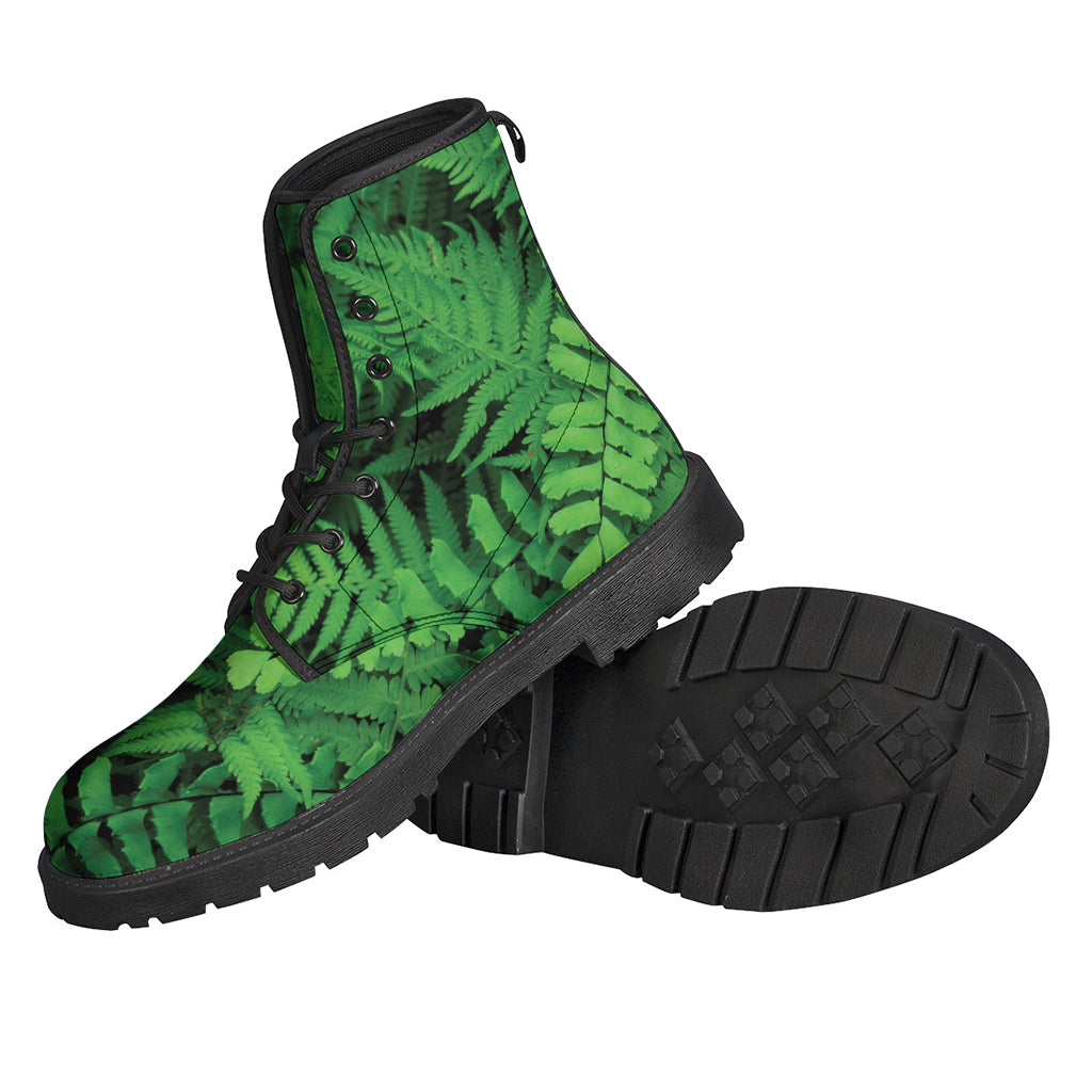 Green Fern Leaf Print Backpack