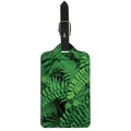 Green Fern Leaf Print Luggage Tag