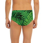 Green Fern Leaf Print Men's Briefs