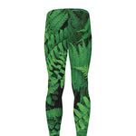 Green Fern Leaf Print Men's leggings