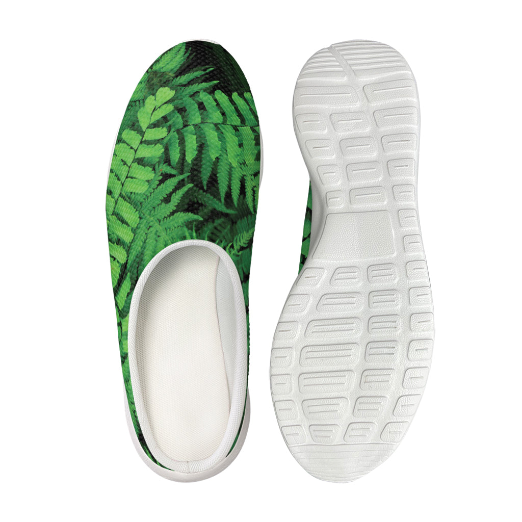 Green Fern Leaf Print Mesh Casual Shoes