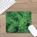Green Fern Leaf Print Mouse Pad