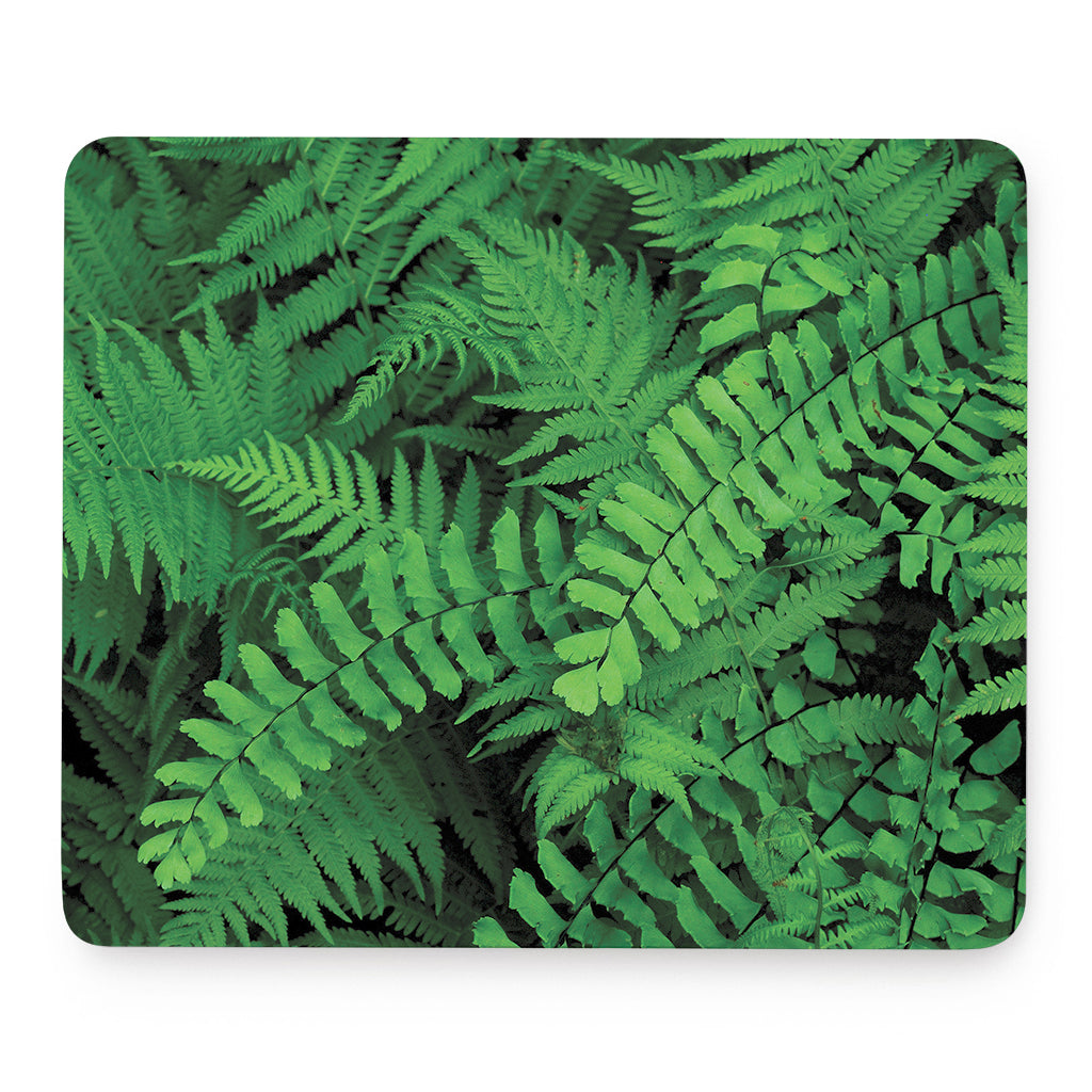 Green Fern Leaf Print Mouse Pad