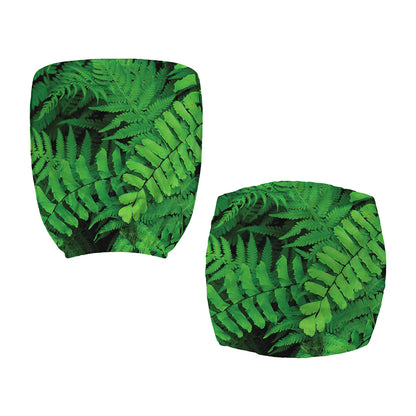 Green Fern Leaf Print Office Chair Cover