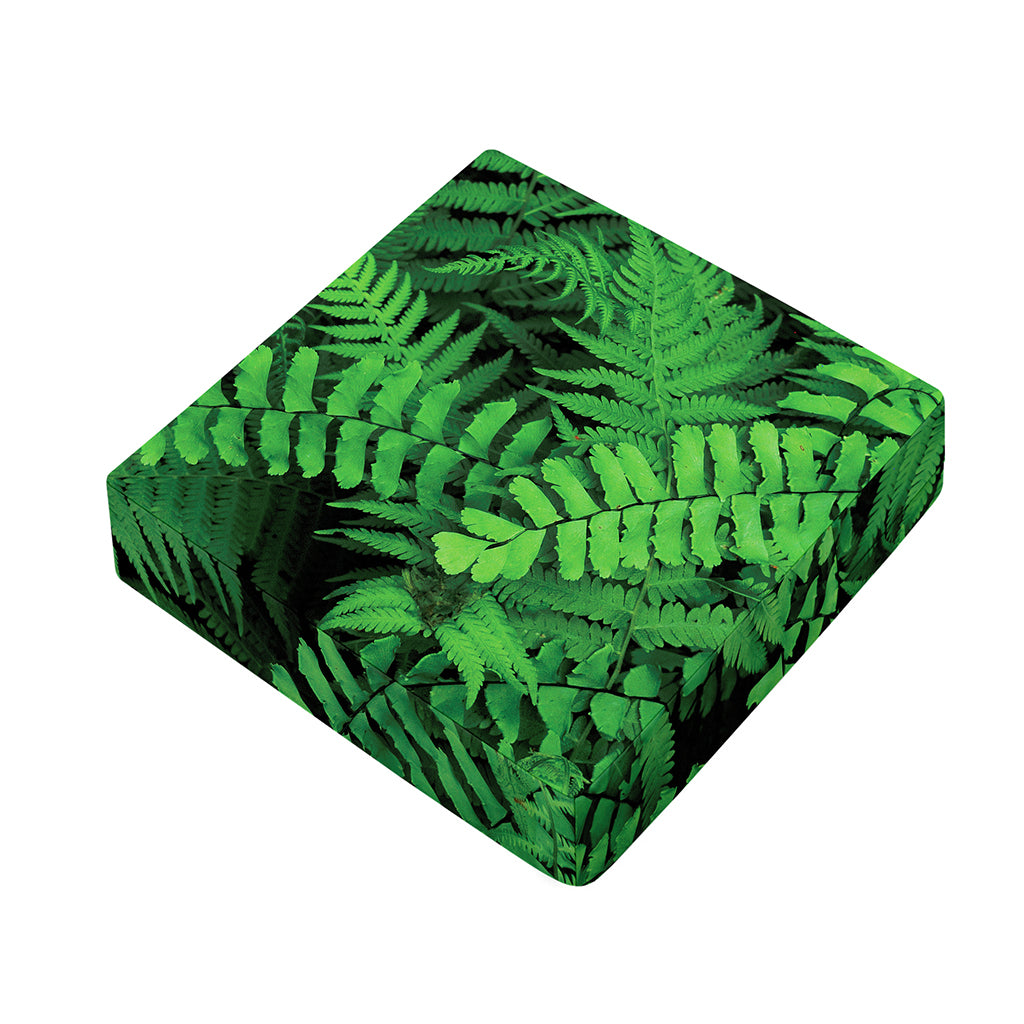 Green Fern Leaf Print Outdoor Seat Cushion Cover