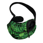 Green Fern Leaf Print Pet Sling Carrier