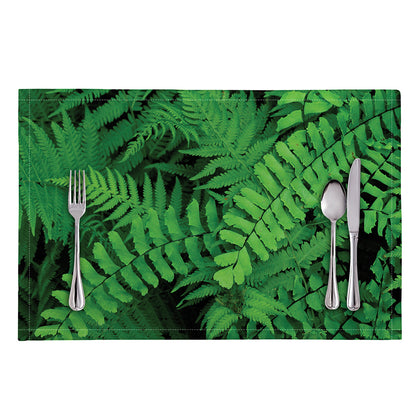 Green Fern Leaf Print Placemat