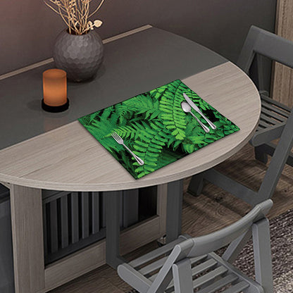 Green Fern Leaf Print Placemat
