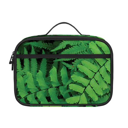 Green Fern Leaf Print Portable Lunch Bag