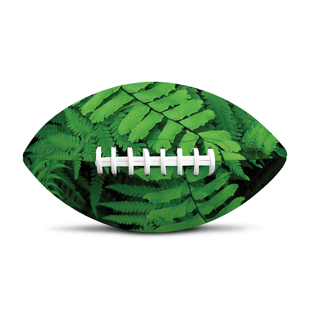 Green Fern Leaf Print Rugby Ball