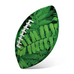 Green Fern Leaf Print Rugby Ball