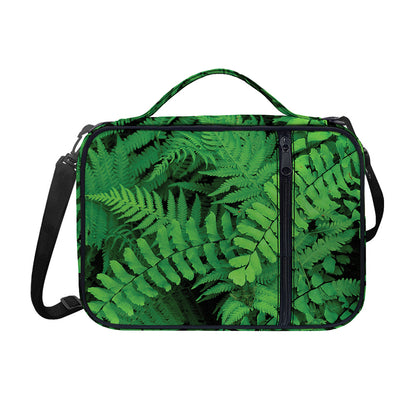 Green Fern Leaf Print Shoulder Strap Bible Bag