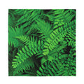 Green Fern Leaf Print Silk Bandana