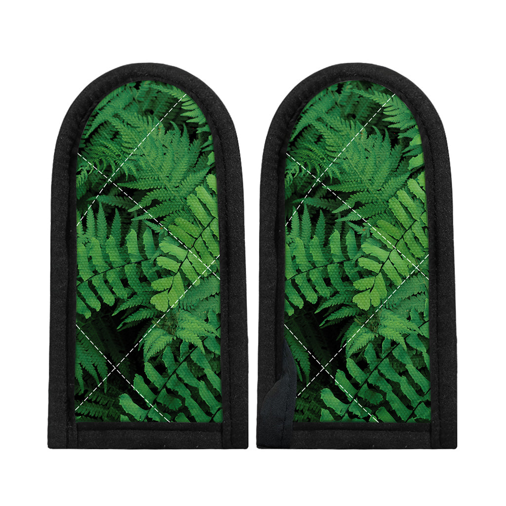 Green Fern Leaf Print Skillet Handle Cover