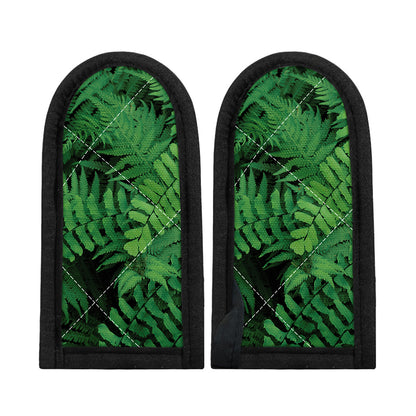 Green Fern Leaf Print Skillet Handle Cover