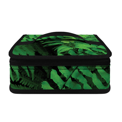 Green Fern Leaf Print Small Lunch Bag