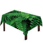 Green Fern Leaf Print Tablecloth