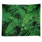 Green Fern Leaf Print Tapestry