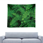 Green Fern Leaf Print Tapestry