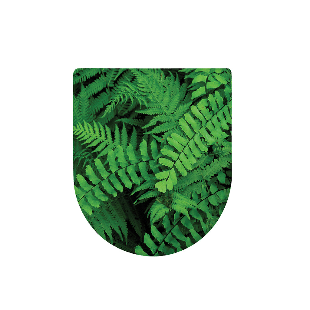 Green Fern Leaf Print Toilet Lid Cover