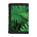 Green Fern Leaf Print Trifold Wallet