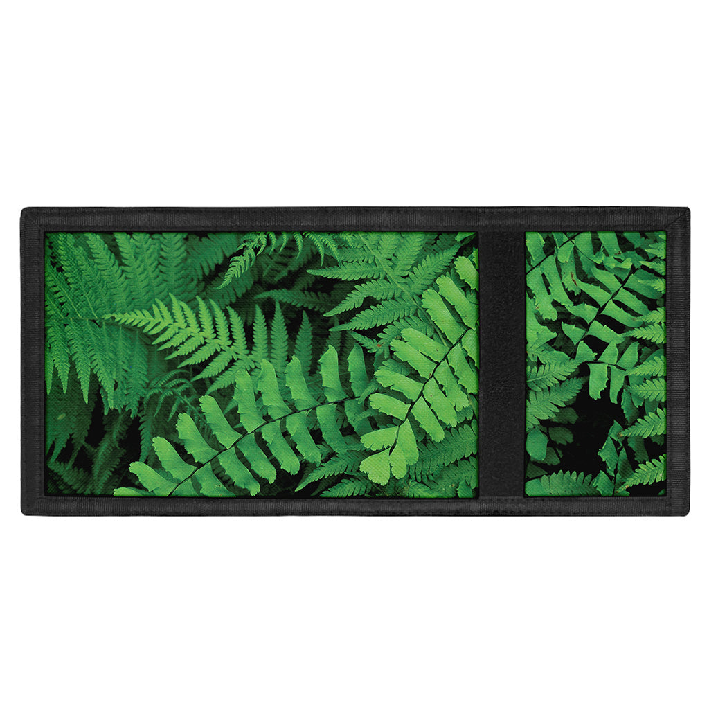 Green Fern Leaf Print Trifold Wallet
