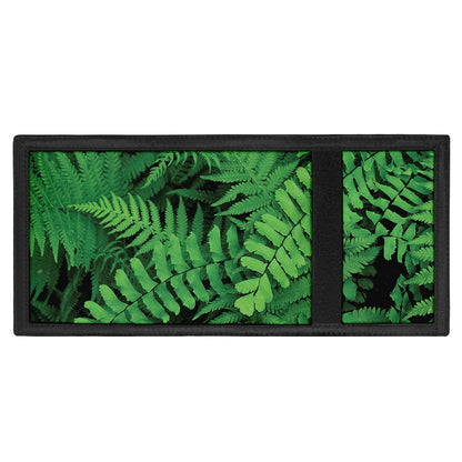Green Fern Leaf Print Trifold Wallet