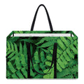 Green Fern Leaf Print Utility Tote Bag