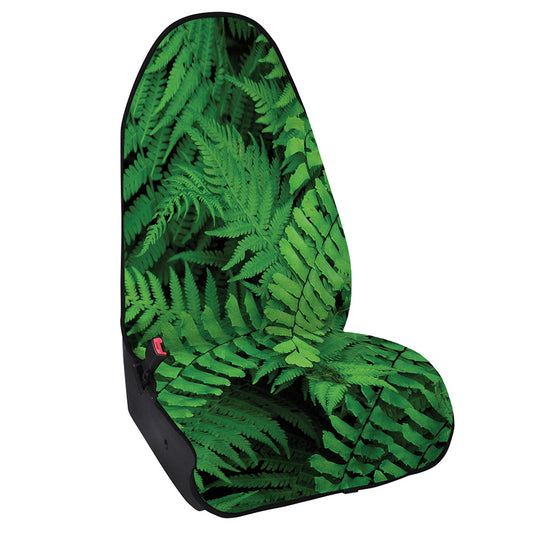 Green Fern Leaf Print Waterproof Car Seat Cover