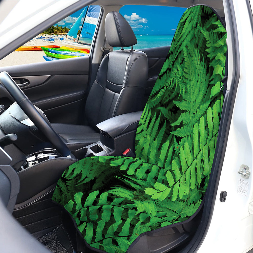Green Fern Leaf Print Waterproof Car Seat Cover
