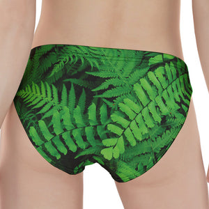 Green Fern Leaf Print Women's Panties