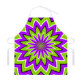 Green Flower Moving Optical Illusion Adjustable Apron