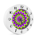 Green Flower Moving Optical Illusion Alarm Clock