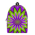 Green Flower Moving Optical Illusion School Backpack