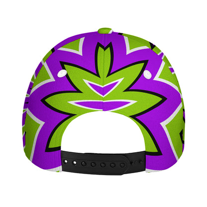 Green Flower Moving Optical Illusion Baseball Cap