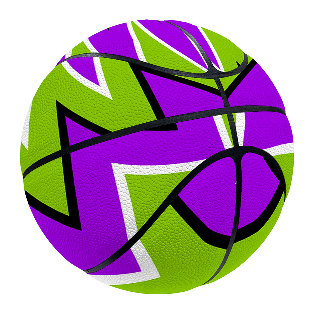 Green Flower Moving Optical Illusion Basketball