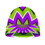 Green Flower Moving Optical Illusion Beanie