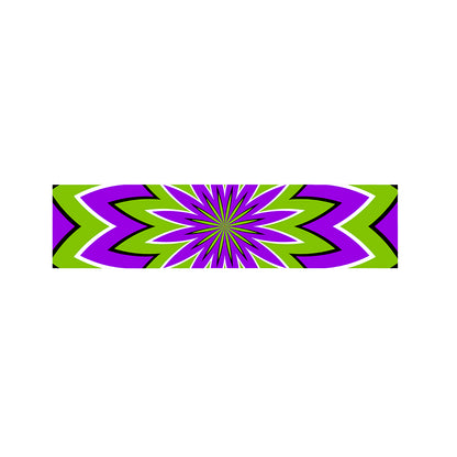 Green Flower Moving Optical Illusion Bed Runner