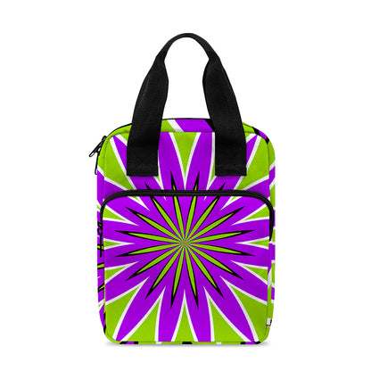 Green Flower Moving Optical Illusion Bible Tote Bag