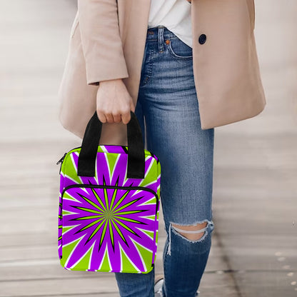 Green Flower Moving Optical Illusion Bible Tote Bag