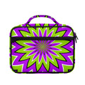 Green Flower Moving Optical Illusion Briefcase Bible Bag