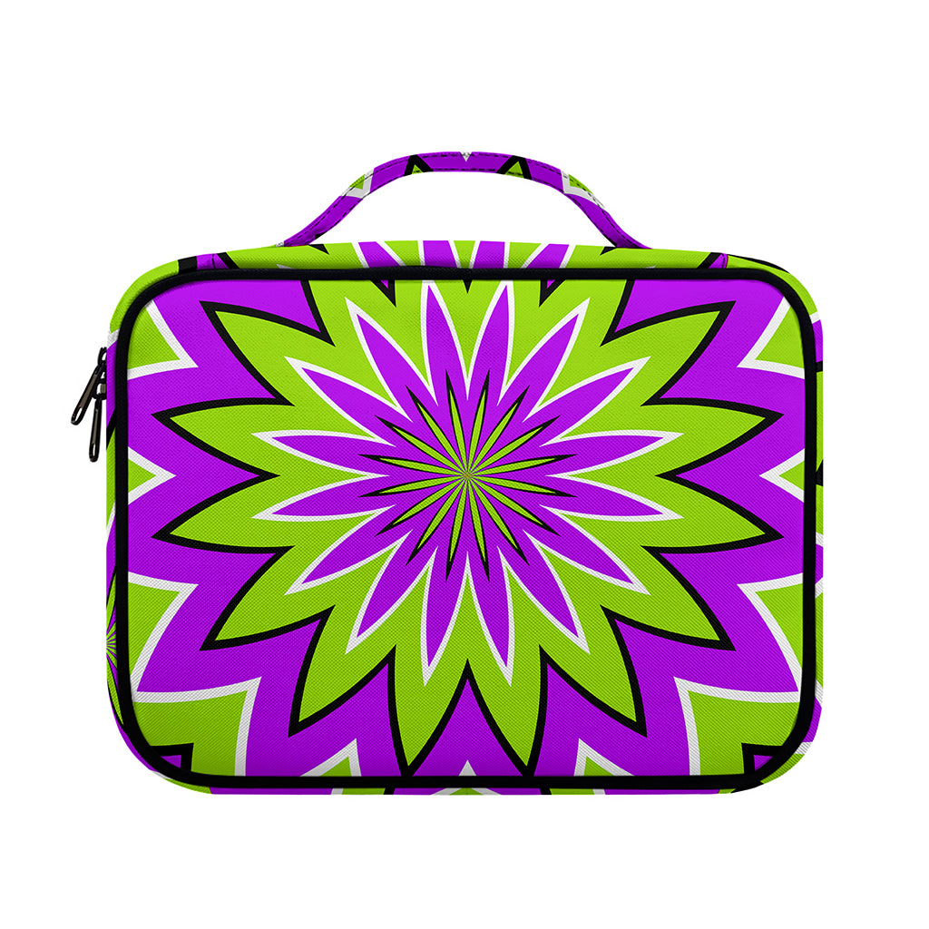 Green Flower Moving Optical Illusion Briefcase Bible Bag