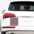 Green Flower Moving Optical Illusion Car Sticker