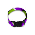Green Flower Moving Optical Illusion Dog Collar