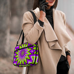 Green Flower Moving Optical Illusion Double Strap Bible Bag