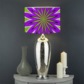 Green Flower Moving Optical Illusion Drum Lamp Shade